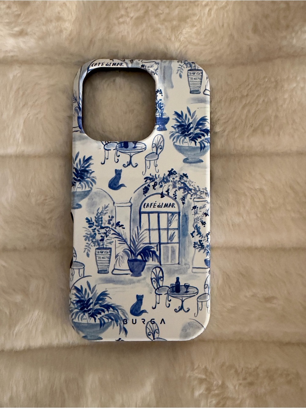 Blue Toile Pattern iPhone 16 Pro Case